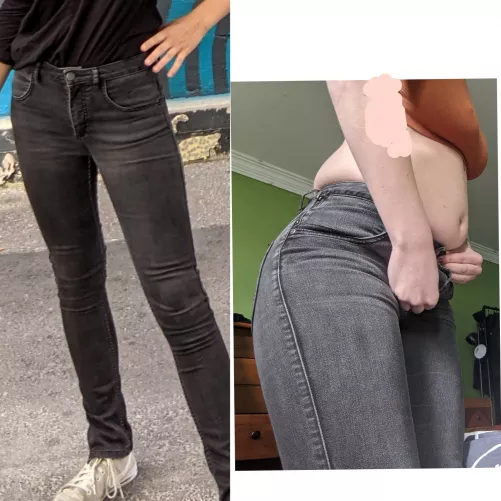 these pants were holding on for their dear life ! I might have ripped them when I sat down ... 🥴🥴 by lilsquishx