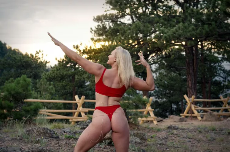 These sexy glutes say happy hump day everyday by YogaPhotographer