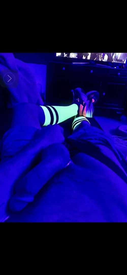 they like my phosphorescent socks? by MrDonkeyBB
