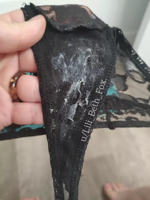 Thick and sticky on this gusset today! [OC] by Lili_Beth_Fox