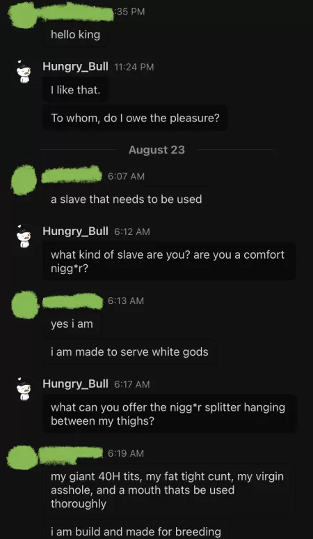 Thick Breeding Nigger Submits to White King by Hungry_Bull