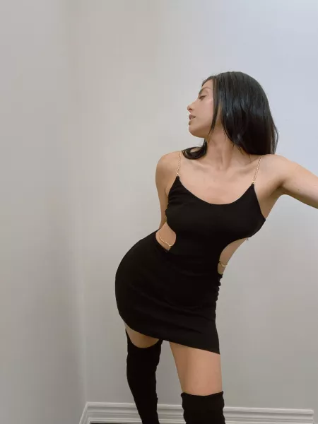 Thigh highs are the only underwear needed with this dress by kylakox