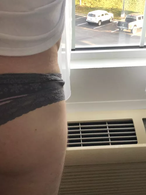 Think anyone will notice from hotel across street. by wifesclothes09