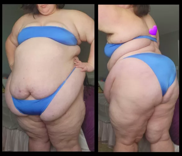 This bikini just keeps getting tighter and tighter on my huge belly and ass and I love it!😍💫🍑 by Plumpawaroo