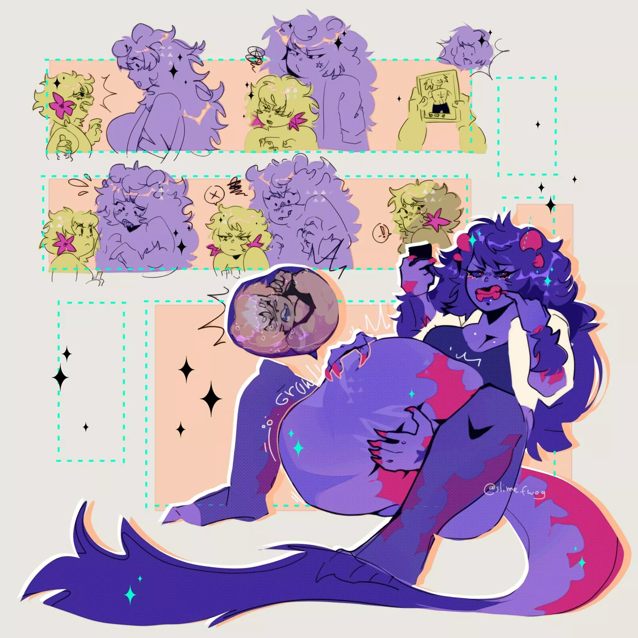 This is an unhealthy way to deal with arguments... [F/F][Unwilling] [Non fatal.... H-hopefully....] Art by me :) posted by SlimeFwog