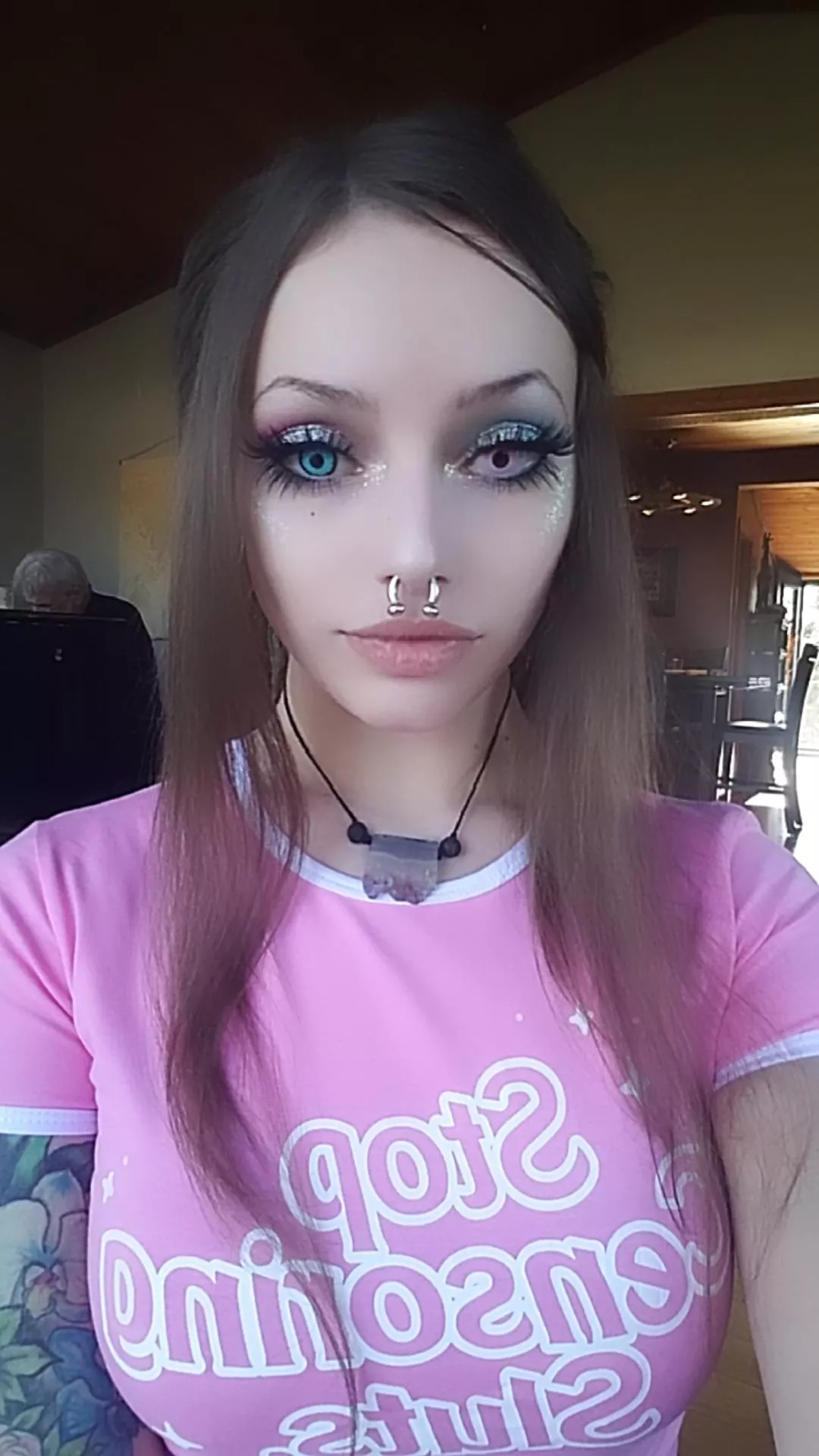This is by far one of my favorite looks to do 💗💙 what do you think? posted by GhostGoddessLillith