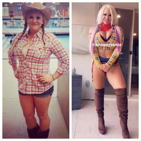 This is my favorite bimbofication before and after yet! [F] NSFW by Hotbustybarbiex