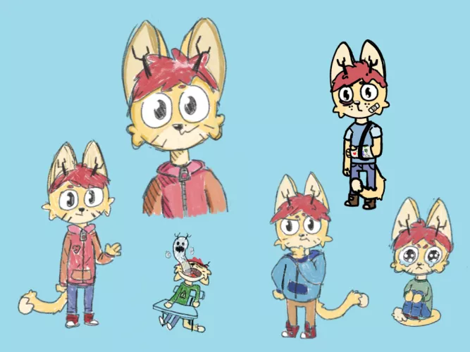 This is my fursona. Do you have any name idea ? (art by me) by Wahlgo