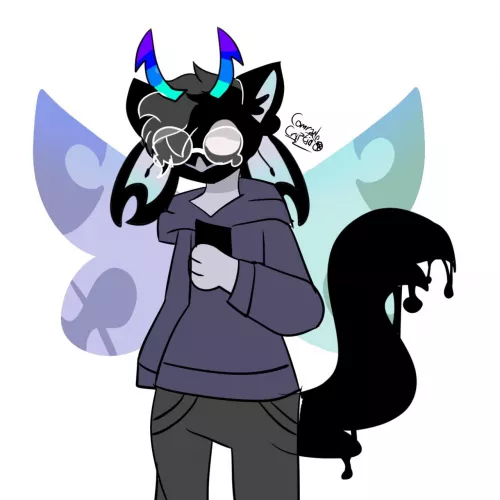 This is my fursona, they already have a name but I’m curious about what kind of names you guys would give them, go ham! by ScribelCipher