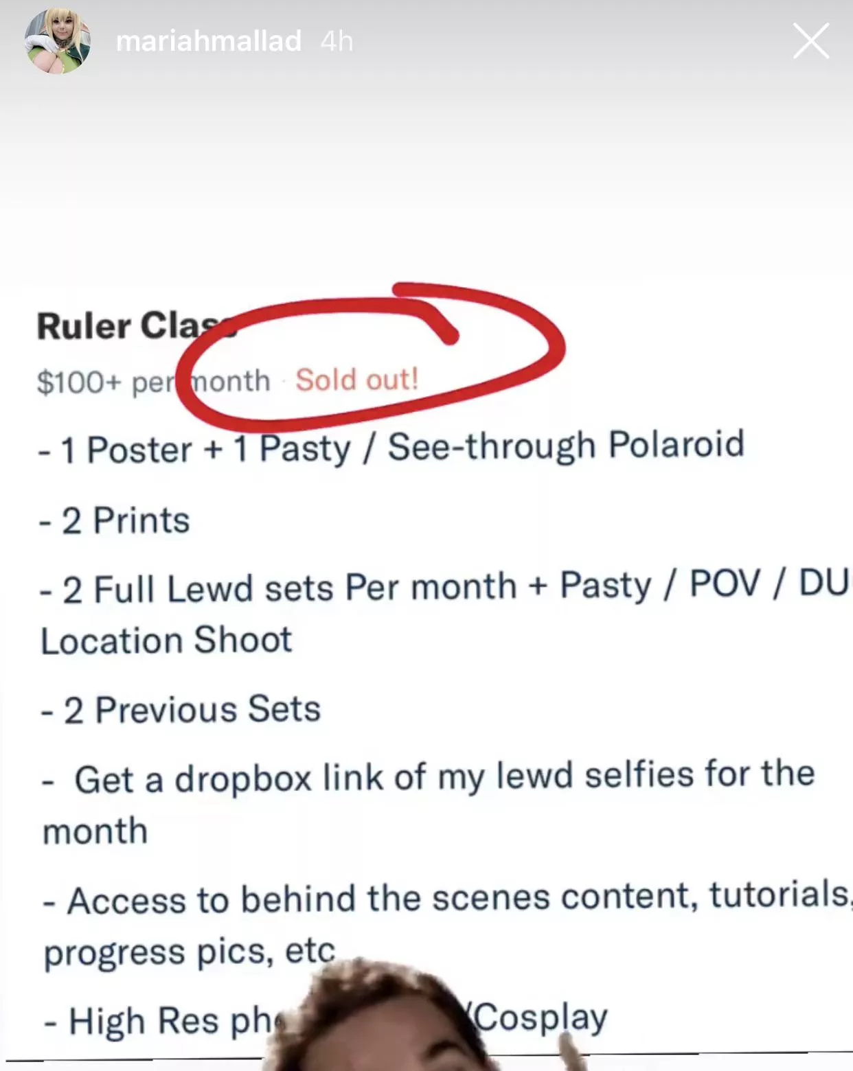 This is why we can’t have nice things. People really pay 100 bucks for non-nudes. Sad posted by stopbanningmefatty