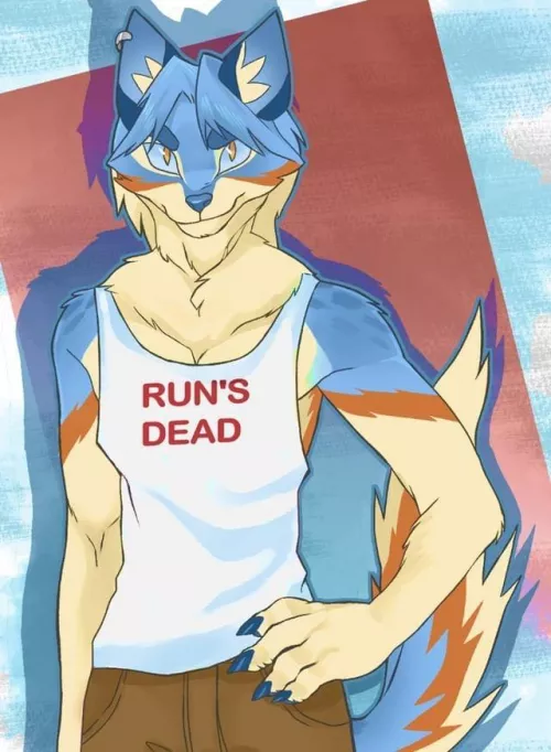 This is Zolt my second fursona. Art by (u/Fredrick_Dinkledick) by FurryWolfGirl