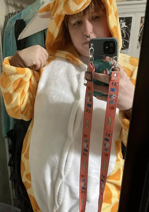 This little has to work Xmas eve! Convinced my co-workers we should wear onesies by Pentagramdreams