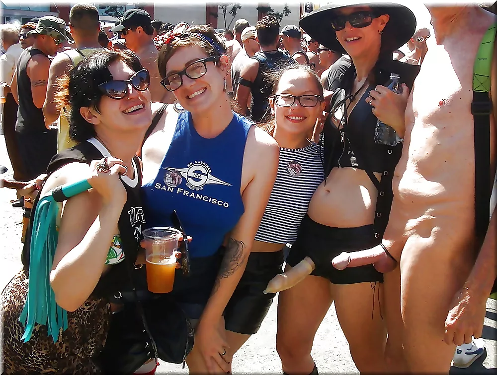 This one's got it all - CFNM and fetish - in public! posted by Public-Erection-CFNM