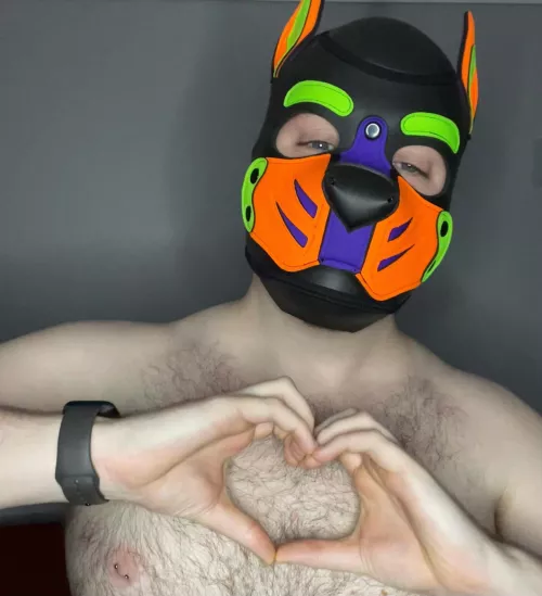 This pup loves you 💜💚🧡 by Pupspencer