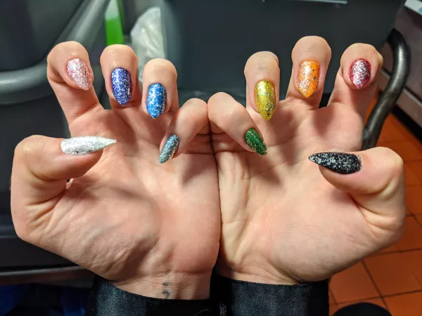 this seems like the perfect place to get proper appreciation for my claws 🥰 by EnviableIza