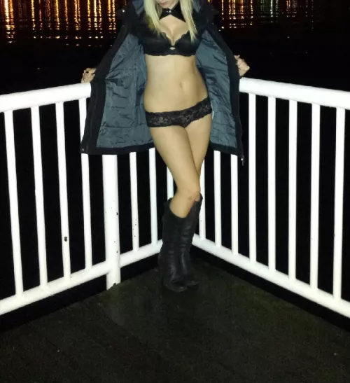 This was a really fun night and a HUGE turn on from our date night a little while ago. Hubby challenged me to drop the dress after our dinner date. We walked around the rest of the evening like this. Only he knew (and maybe a few luck folks when we took  by blondwifey00