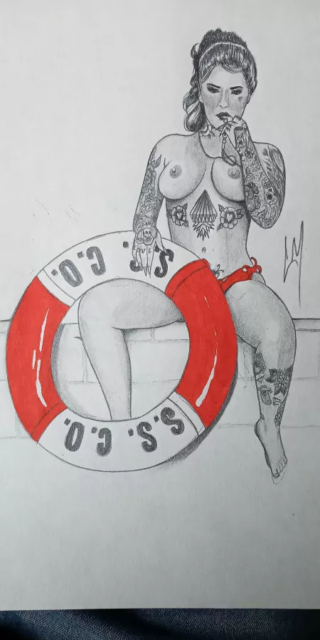 This was an old drawing i did never posted it bc i thought i lost it hope everyone enjoys my art work of Christy Mack by SirChanceMan