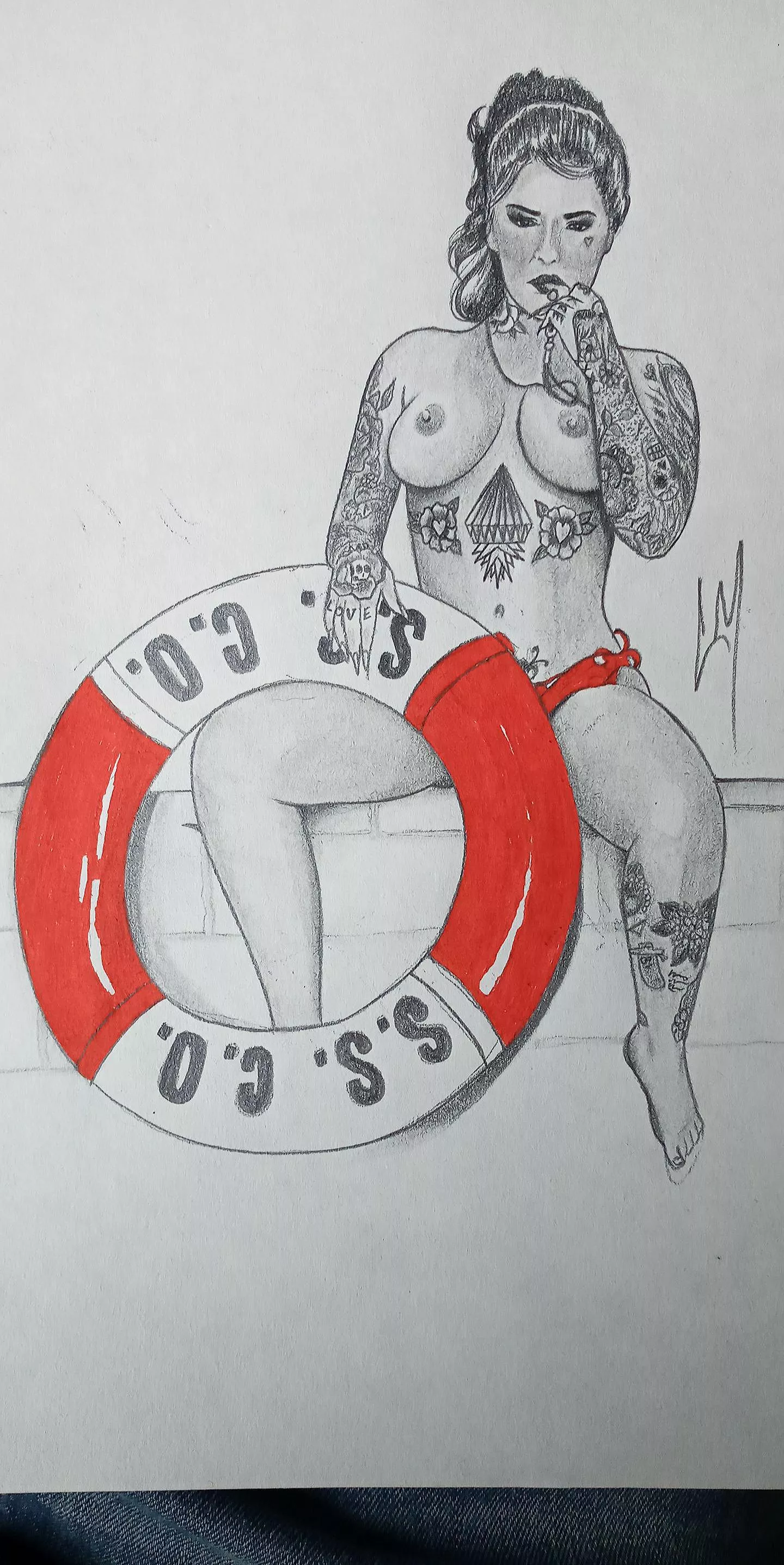 This was an old drawing i did never posted it bc i thought i lost it hope everyone enjoys my art work of Christy Mack posted by SirChanceMan
