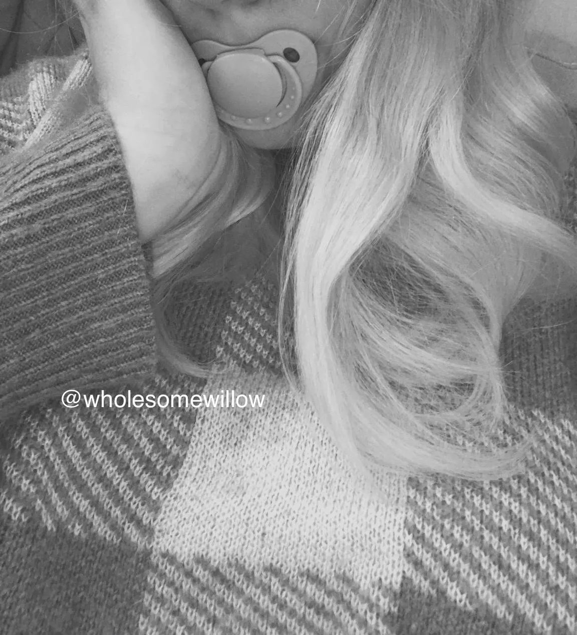 This was the first picture I ever took with my and my pacifier. 💕🥺 posted by WholesomeWillow