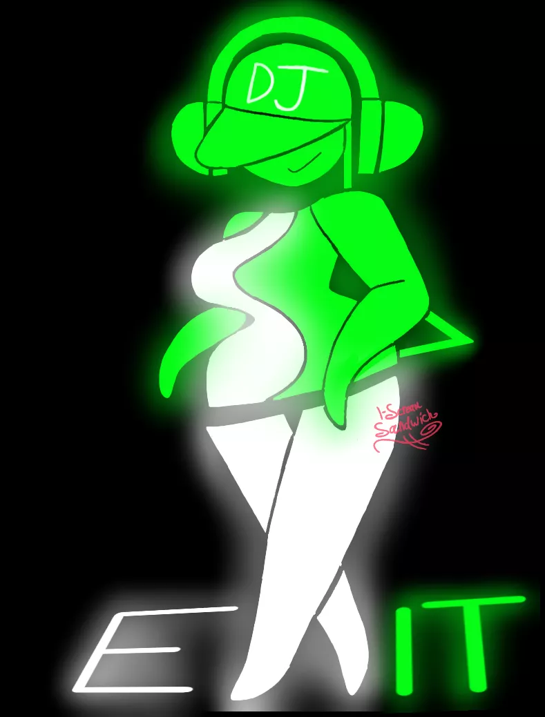 Thought I would make fan art of everyone's favorite exit sign, DJ Exit posted by I-ScreamSandwich