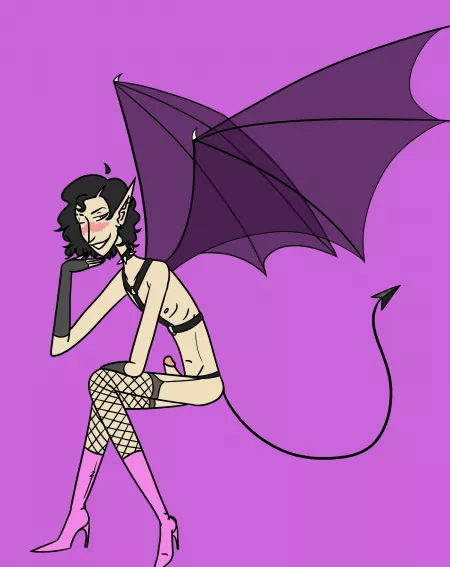 thought this sub would appreciate my incubus character, Feist (OC) by porn_throwaway_lol_