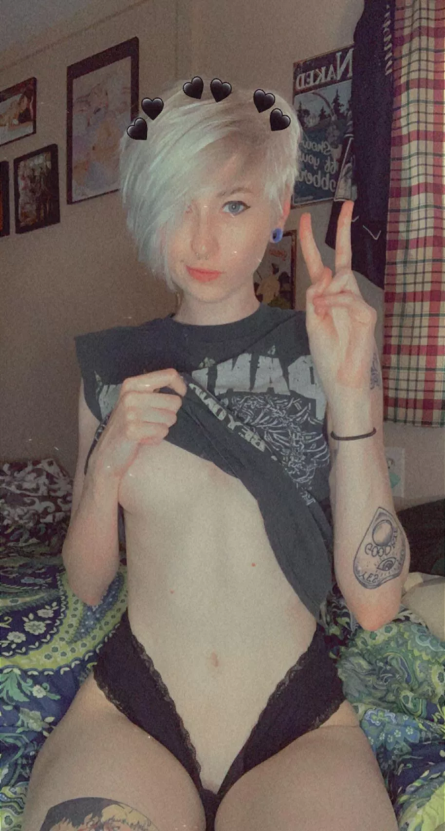 Throwback pic to when I was blonde🖤 posted by dejectedwraith