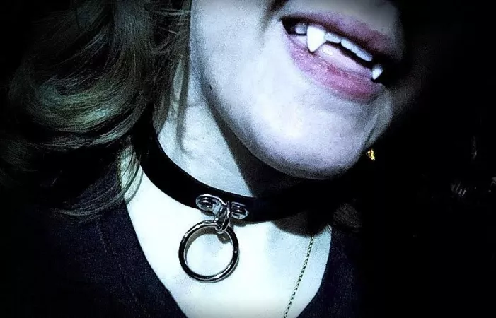 Throwback to when my partner presented me with this subtle but pretty collar -- I wear it all the time so everyone knows I'm his by Clockwork-Mariposa