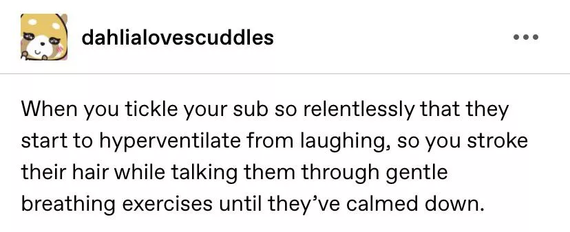 Tickles posted by dahlialoves