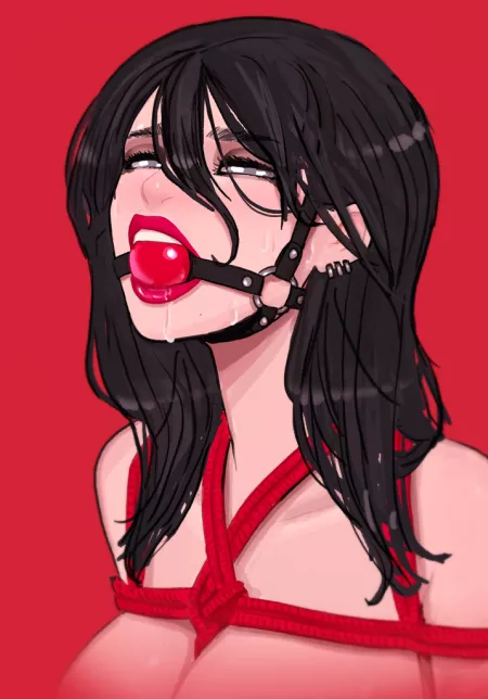 Tied in Red by Kinky_Ellie
