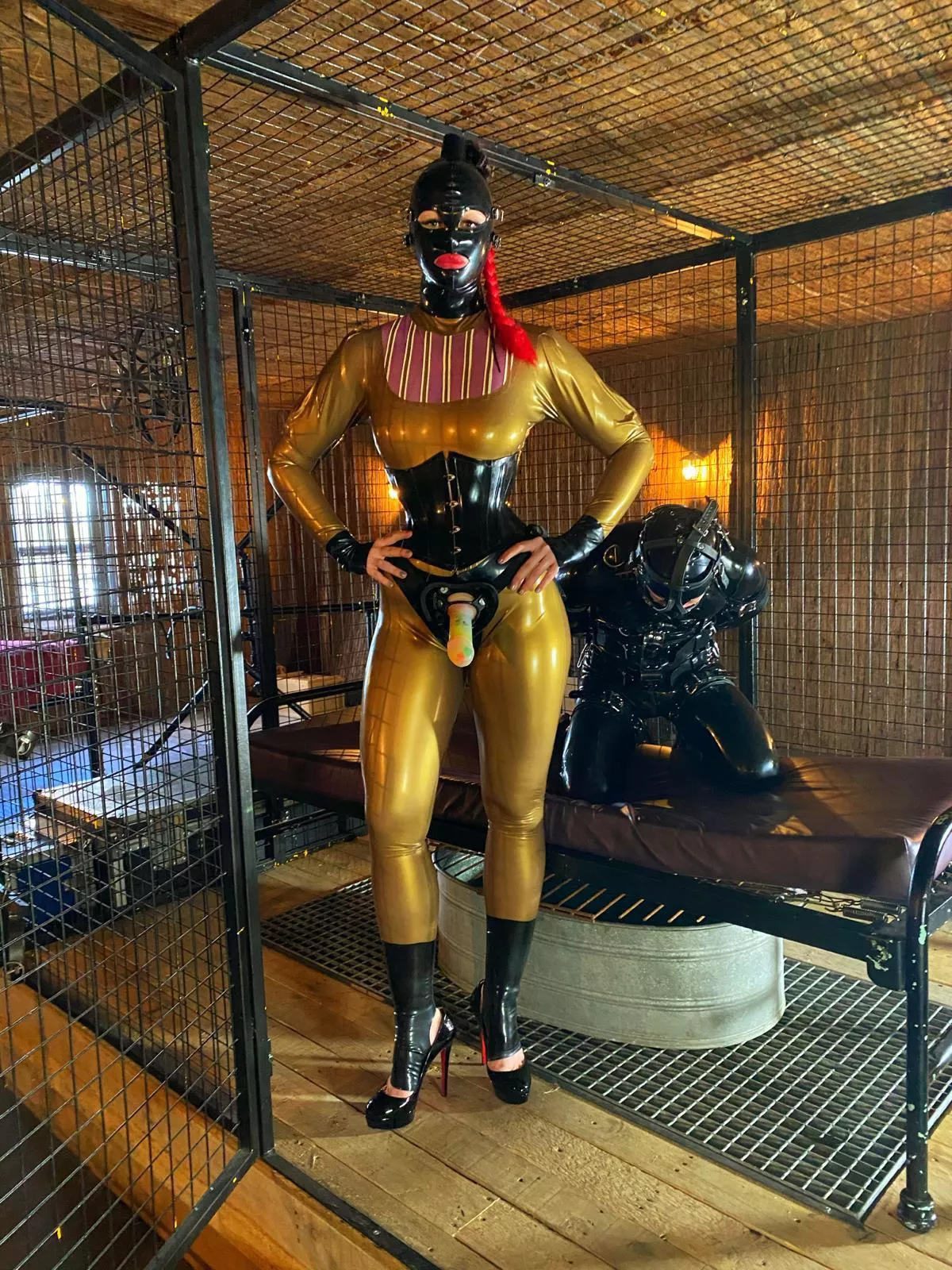 Tied up ready for my use. posted by KinkyFetishViv