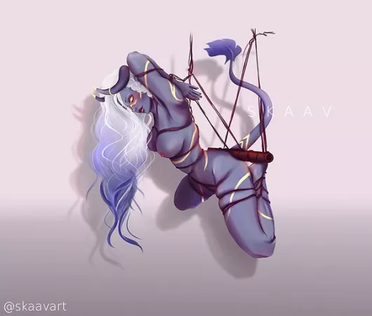 Tiefling shibari / bondage by SkaavArt by ManonHentai