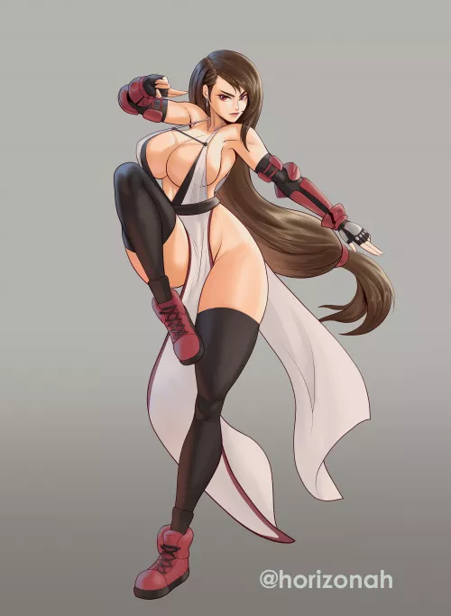 Tifa as Chun-li by horizonah22