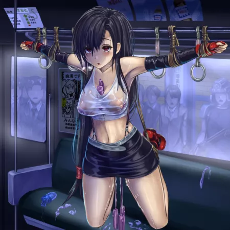 Tifa on the train by turbo_cumtank