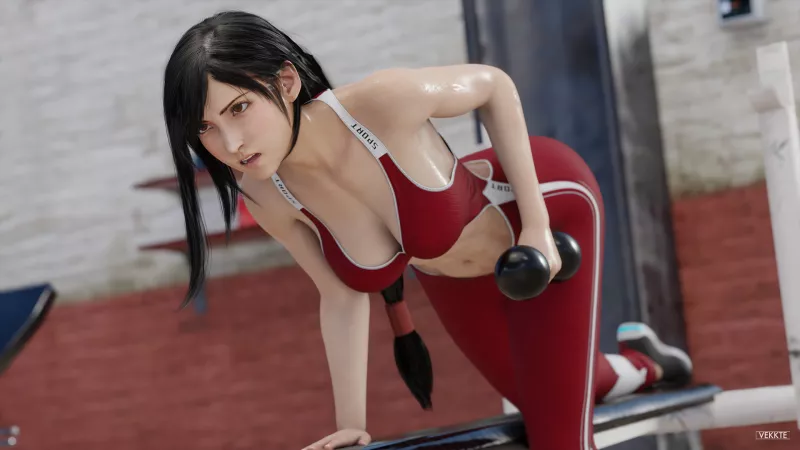 Tifa's workout (Vekkte) by Kuro-Oji