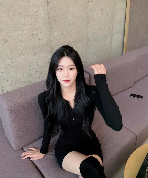 Tight black dress and thighs by Majestic_Painter8660