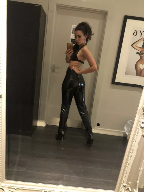 Tight leather shows off ass nicely by BreathlessPosture