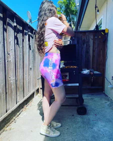 Tight purple shorts by DeanClaudeVanJamme