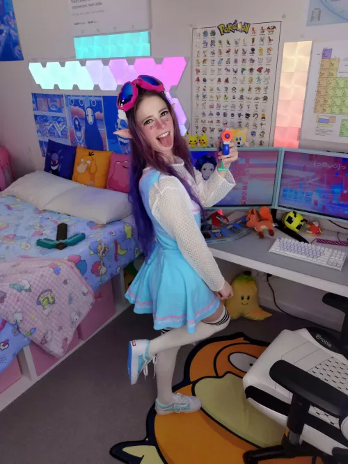 time for a nerf gun battle 🔫🐰 by lilfakegamer