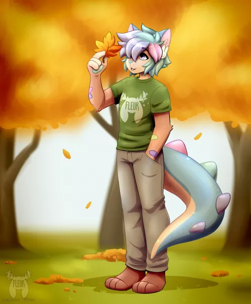 Time for fall! (Art by me: Fleurfurr on Twitter) by Fleurfurr