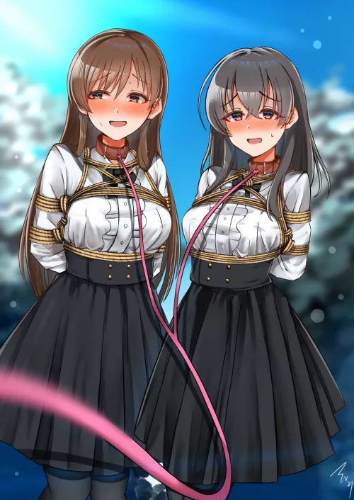 Time for your daily walk, pets! Come along now~ by GaggedOtaku