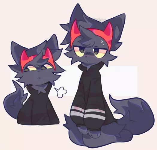 tired cat [ art by me @zestylemonss on twitter ] by Iazuli