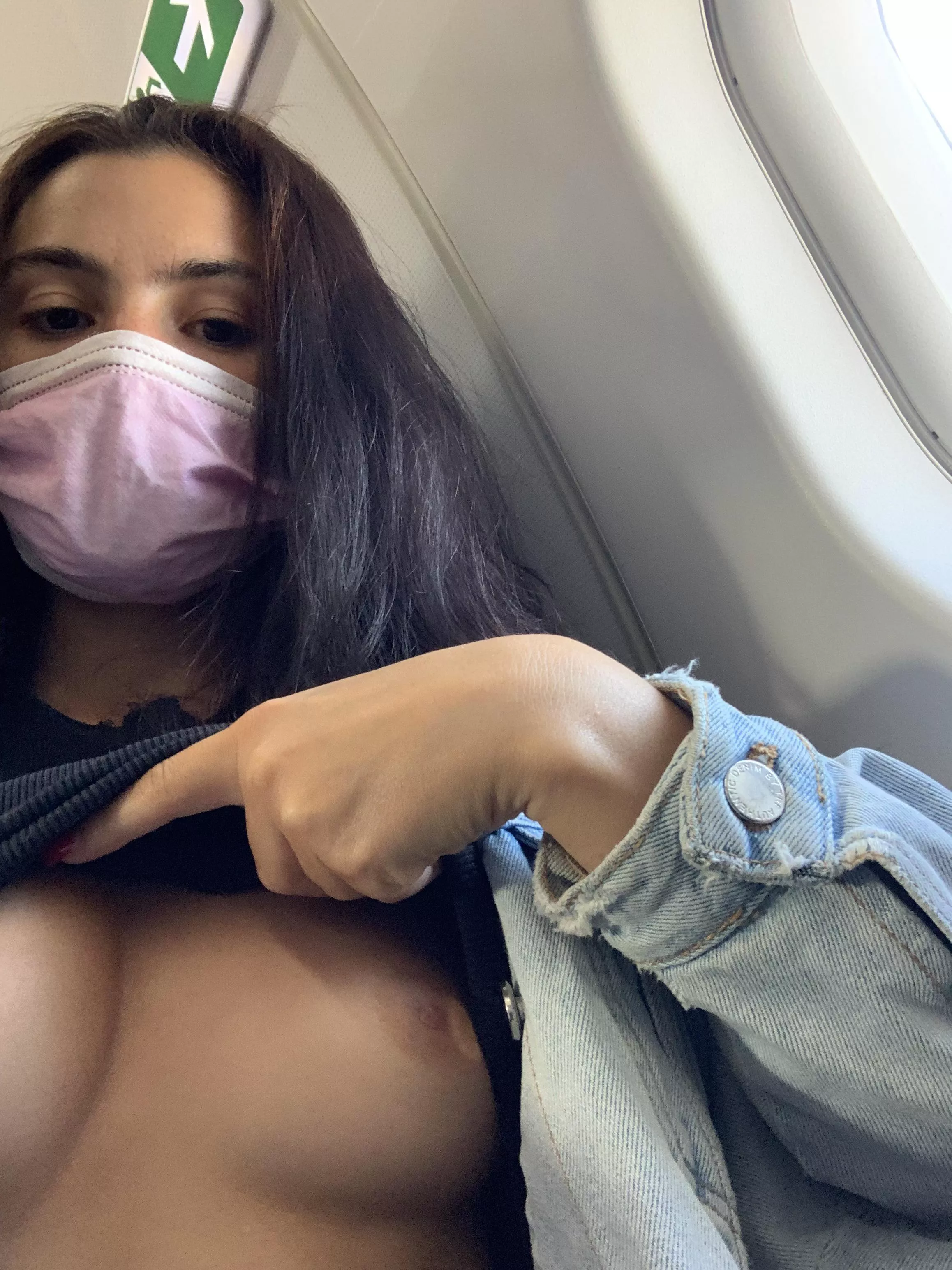 Tits in the airplane posted by missmaikox