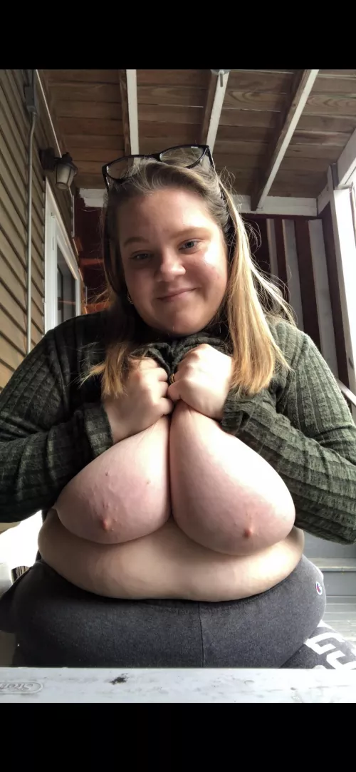 Titties out outside because I’m a friendly neighbor ☺️ by Accomplished_Kale397