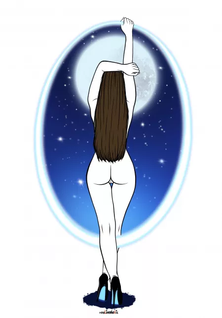 to the moon 🌖 by eroLinesTastic