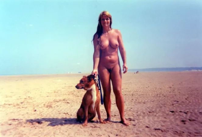 To walk the dog between city streets and the nude beach, which one is beneficial for you as well? by NaturistPictures