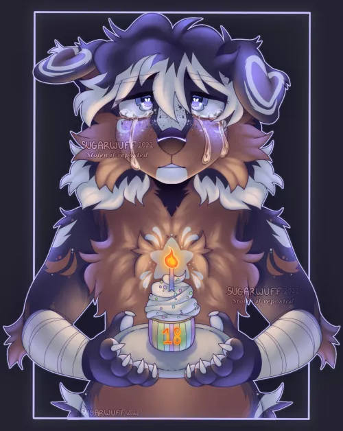 Today is my 18th birthday (Art by me, Sugarwuff) by sugarwuff