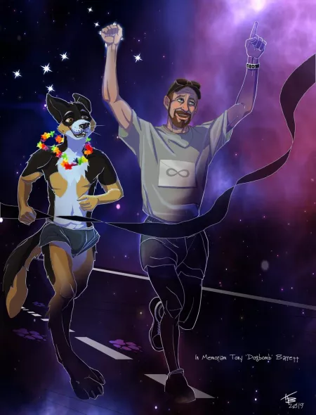Today we celebrate the birthday of Dogbomb. Back in 2018 , he was diagnosed with ALS , a life-threatning disease that weakens your body and bones. But that didn't stop him from being positive and kind. Hope you have the best birthday ever Dogbomb. We lo by SnarliXCX