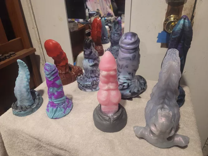 Today's playdate: medium/soft xenom, small/soft Clayton, medium/soft nova, large/medium Ludwig, small/soft baron, large/soft ohdan, nobal(xl)/soft batou, large/medium Orochi by FFFFF_Hare