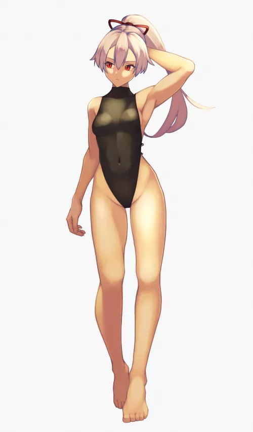 Tomoe Gozen Highleg Leotard (Mutsuki Albino) [Fate] by sequence_string