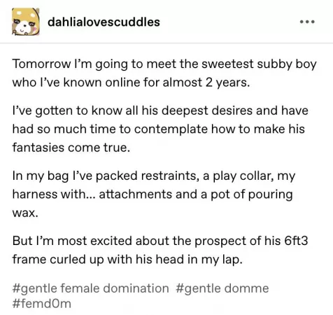 Tomorrow I’m going to meet the sweetest subby boy who I’ve known online for almost 2 years. by dahlialoves